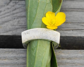 Geschwungener  Ring in Silber