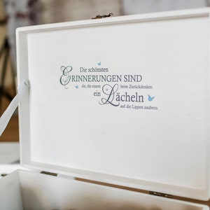 Erinnerungskiste Baby groß in weiß, süßer Wal, Geschenk zur Geburt, Geschenk Baby, Erinnerungsbox mit Geburtsdaten, Geschenk zur Taufe Bild 6