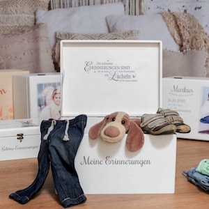 Erinnerungskiste Baby groß in weiß, süßer Wal, Geschenk zur Geburt, Geschenk Baby, Erinnerungsbox mit Geburtsdaten, Geschenk zur Taufe Bild 7