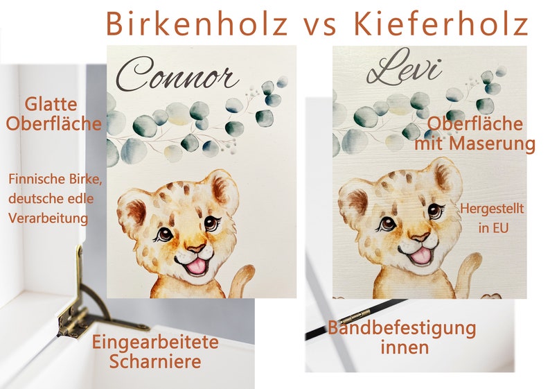 Erinnerungskiste Baby groß in weiß, süßer Wal, Geschenk zur Geburt, Geschenk Baby, Erinnerungsbox mit Geburtsdaten, Geschenk zur Taufe Bild 8