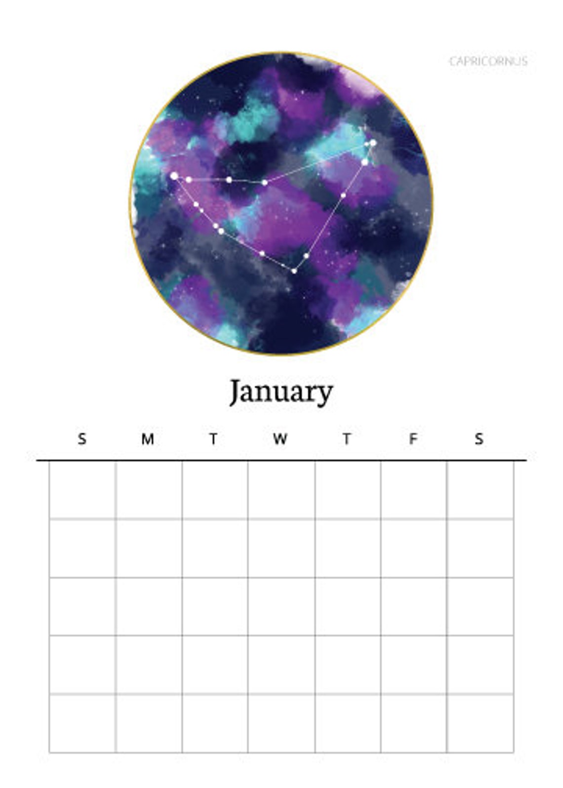 editable calendar horoscope art zodiac calendar no dates printable