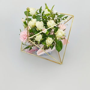 Geometric wedding centerpiece, D8 table décor, Octahedron center piece