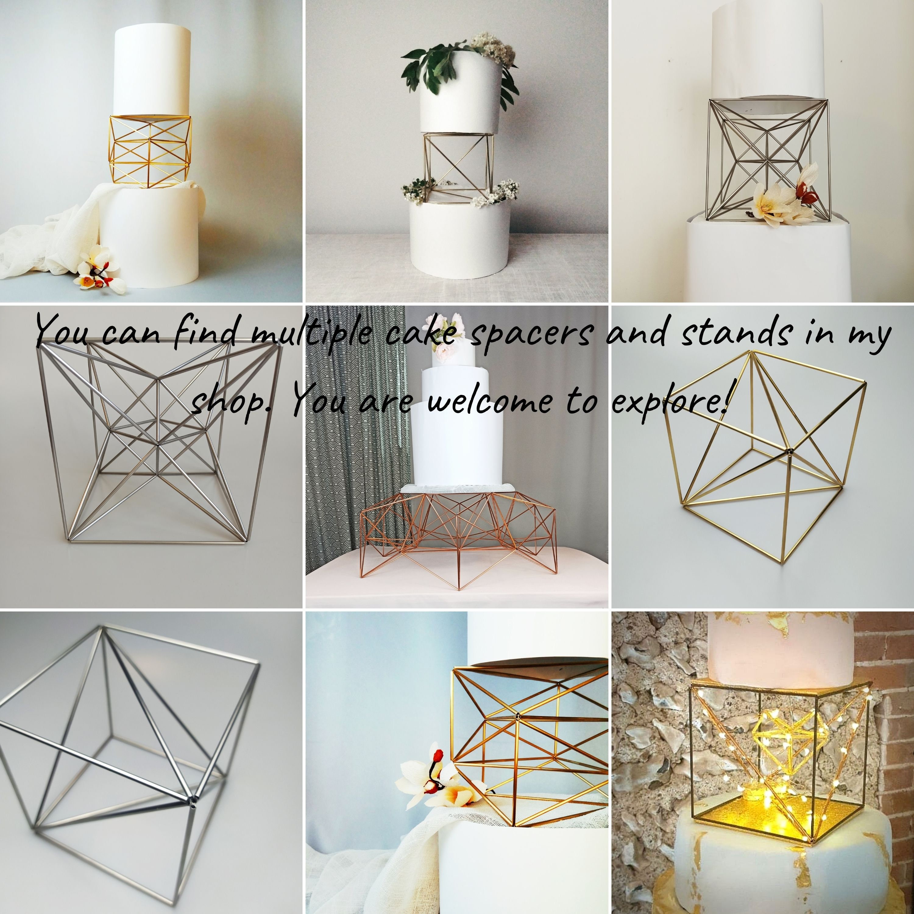 Round tier cake separator Sphere wedding cake spacer | Etsy