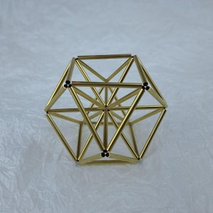 small golden brass cunoctahedron