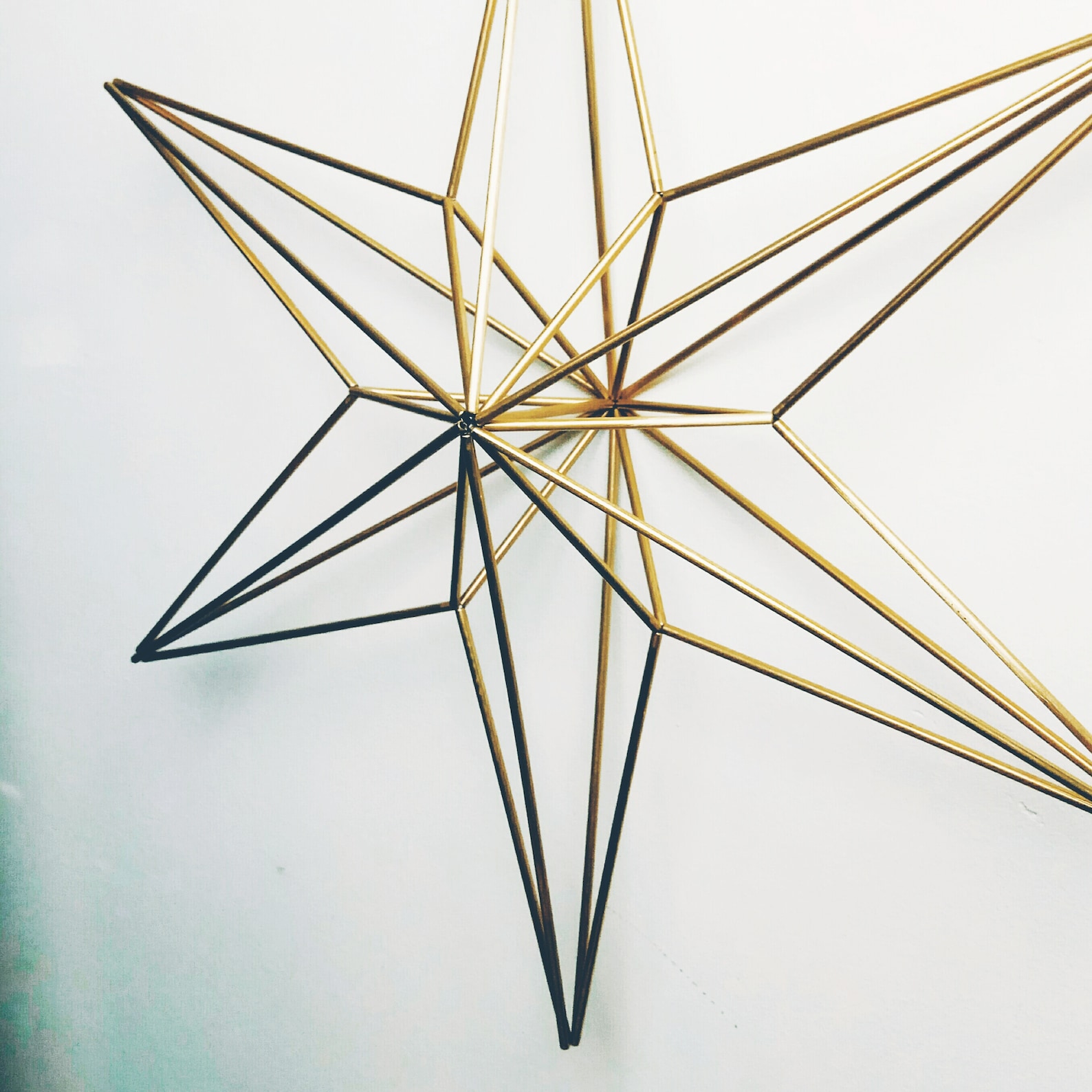 Gold Star Christmas Tree Topper Geometric Metal Star 12.5 Etsy