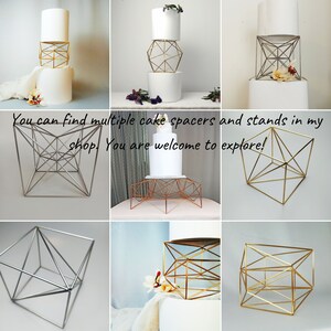 Square Wedding Cake Stand, Geometric Cake Riser, Modern Geometric Cake ...