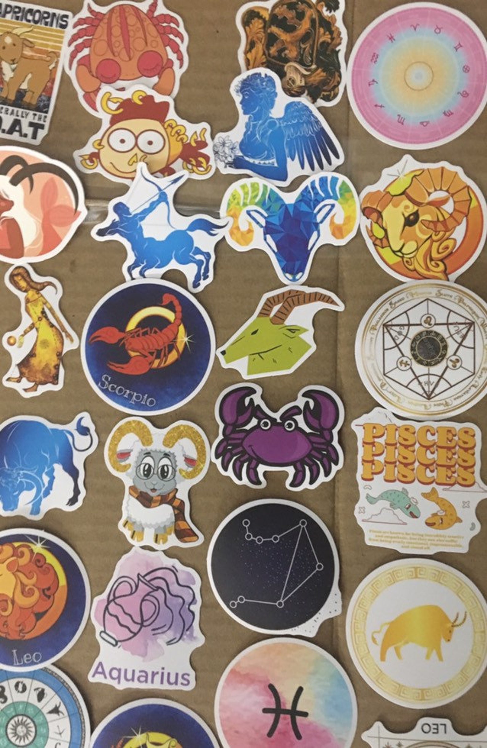 Astrology Zodiac Sign Sticker Pack50 PcsJunk JournalWater Etsy