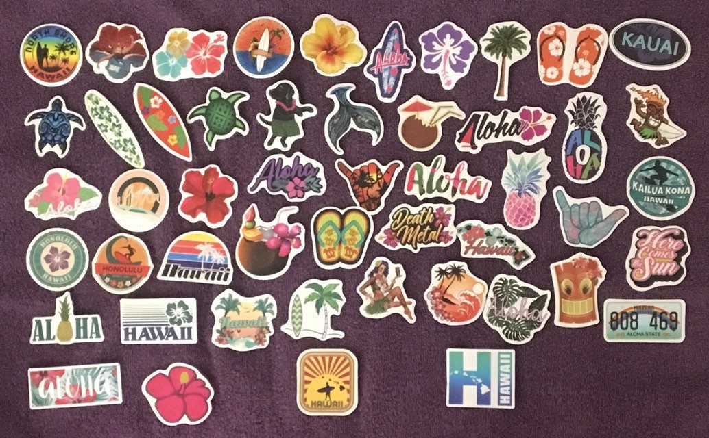 Hawaii Travel Sticker Pack 50 PcsScrapbookingJournalsWater Etsy