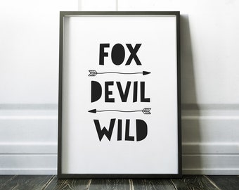 Fox Devil wild \ \ Artprint