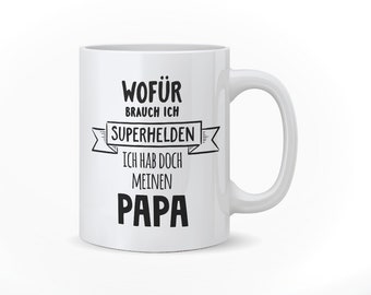 Superheld Papa \\ Becher 0,3l