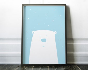 Eisbär Toni (hellblau) \\ Artprint