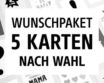 5 Karten nach Wahl \\ Postkarten DIN A6