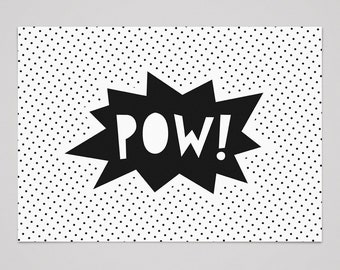 Pow! \ \ postcard din A6