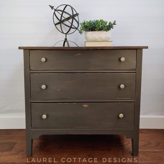 Sold Do Not Purchase Gray Brown Painted Dresser Rustic Etsy