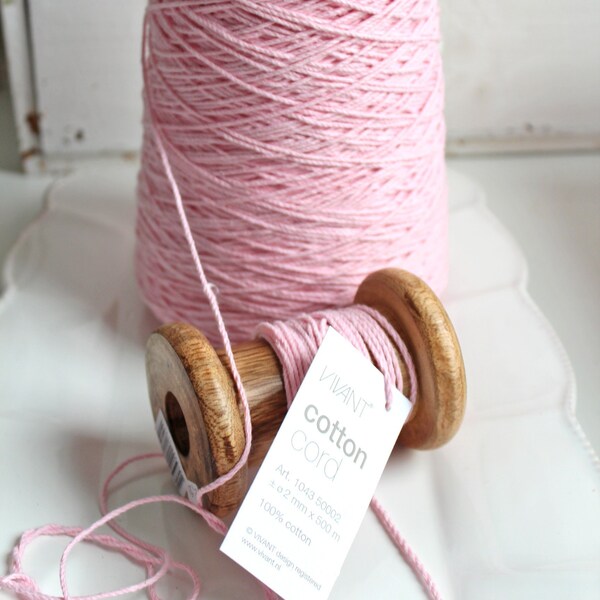 0,10 Euro/m 10m Bäckergarn Baumwolle Bakers Twine Cotton cord Candy rosa baby pink Candy colors