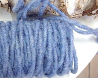 0.50Euro/meter 5 m felt cord 5 mm wick thread felt cord blue BL06 felt ribbon felt wick wool wick Lehner wool decoration crafts floristry DIY