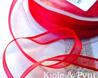 4m Chiffonband Satinkanten 0,30Eur/m Schleifenband 10mm Chiffon Dekoband Band Rot