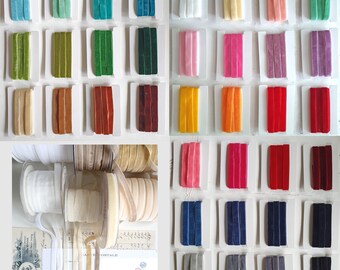 Set luxe fluwelen lint 0,80 euro/meter 4 kleuren | Elke kleur 1,8 m 10 mm breed fluwelen velourslint vintage fluwelen ambachtelijke DIY-kleurkeuze