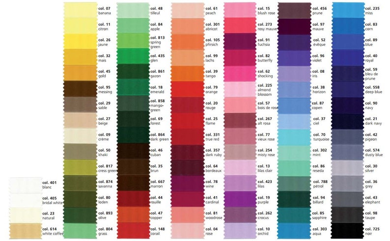 Puede incluir: Carta de colores con una amplia gama de muestras de cintas. La carta muestra un espectro de colores, desde amarillos y verdes vibrantes hasta azules y p&uacute;rpuras profundos, con nombres y c&oacute;digos de colores.