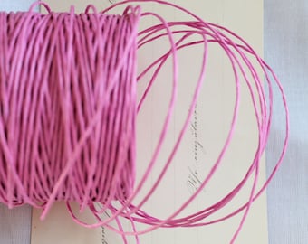 0,25 Euro/m  5-10m Papierdraht Tourbillon 1mm Draht Rosa G56 Paperwire wireart diy basteln werken Papierkunst floristik