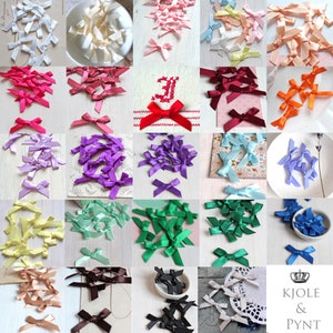 0.16Eur/pc 10 satin bows loops 3 cm shocking pink scrapbooking applique craft decoration DIY sewing quilt NR 175 image 5