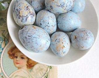 0.35EUR/piece) 10 real quail eggs light blue pigeon blue eggs dot eggs decorative egg 3 cm Easter floristry supplies decoration crafts DIY floristry