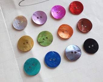 0.30 EUR/piece | 5 mother-of-pearl buttons each color choice! Capiz 1 cm buttons doll buttons mini buttons shell buttons sewing quilt mother of pearl