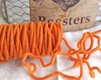 0.50 euros/meter 5 m felt cord 5 mm wick thread light orange OR09 Lehner wool decoration crafts floristry DIY