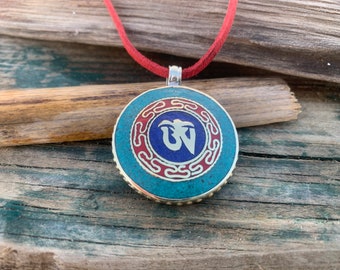 Nepalanhänger Tibetisches Amulett Anhänger Talisman Buddhismus OM Symbol Tibetschmuck