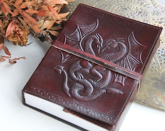 Notebook Diary Leather Book Diary Leather 17.5 x 13 cm Dragon