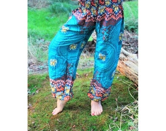 Sarouel pantalon hippie pantalon à pompe pantalon Aladdin pantalon de yoga taille S/mètre éléphant universel
