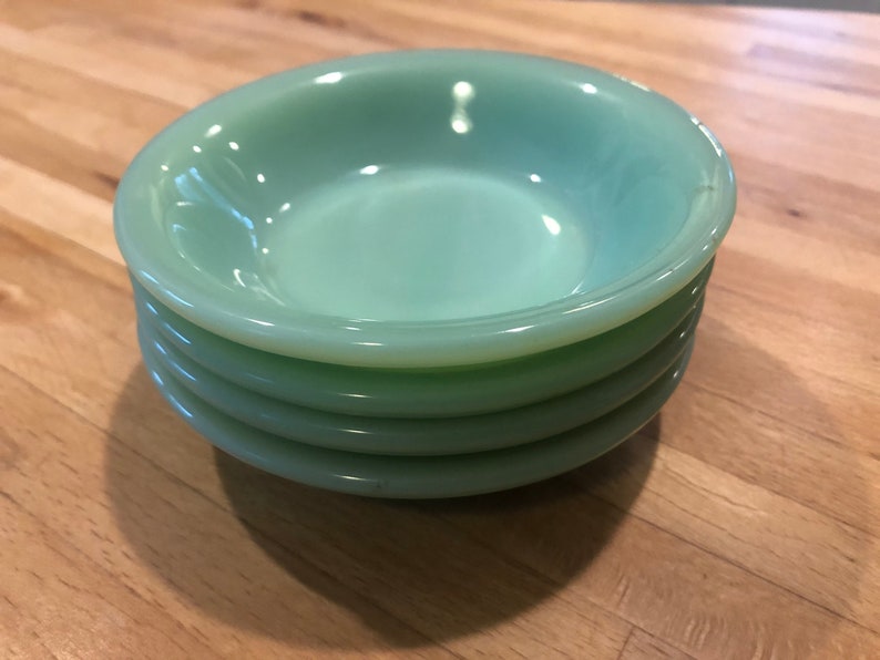 Fire King Jadeite Restaurant Ware Berry Bowls set of 4 Etsy