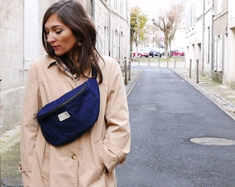 Sac banane oversized XXL en jean brut 100% coton unisexe