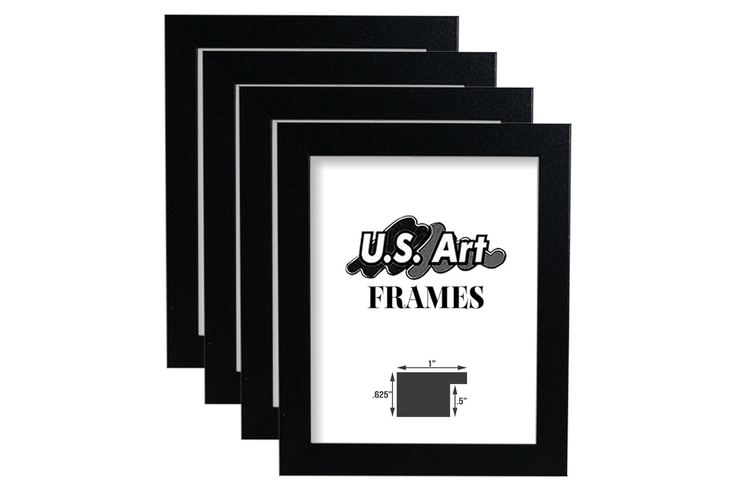Decor Home Aluminum Single Photo Display Picture Flat Frames - Black - 6x4