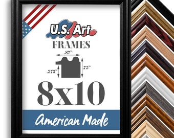 8x10 Solid Wood .75 inch Picture Frame, Wall Decor for Living Room, Honey Gold, Unfinished Natural, Walnut, Zebra Print