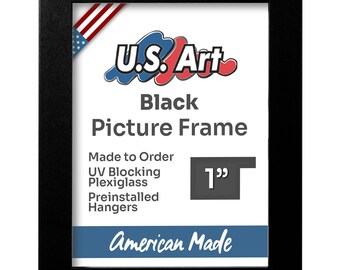 Classic Black Picture Frame 1 Inch Flat Black Art Frame Sleek Modern Photo Display Elegant Wall Decor by US Art Frames 1 inch Black Frame