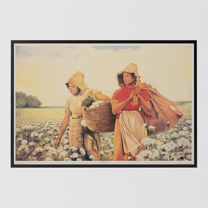 Cotton Fields by Alix Beaujour, Art Poster Print for Wall, Home Decor by US Art Frames