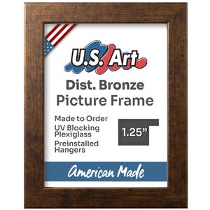 Distressed Bronze Picture Frame 1.25 inch Flat Rustic Vintage Art Frame Antique Bronze Photo Display Classic Wall Decor Home