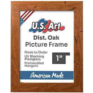 Distressed Oak Picture Frame 1 Inch Flat Rustic Vintage Art Frame Antique Oak Photo Display Farmhouse Wall Decor Home