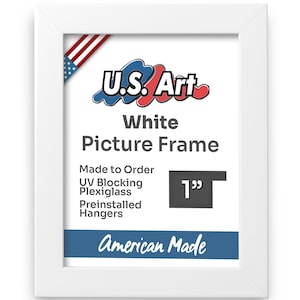 Classic White Picture Frame 1 inch Modern Art Frame Solid Color Photo Display Decorative Wall Décor Gifts by US Art Frames