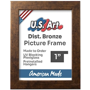 Distressed Bronze Picture Frame 1 Inch Flat Rustic Vintage Art Frame Antique Bronze Photo Display Classic Wall Decor Home