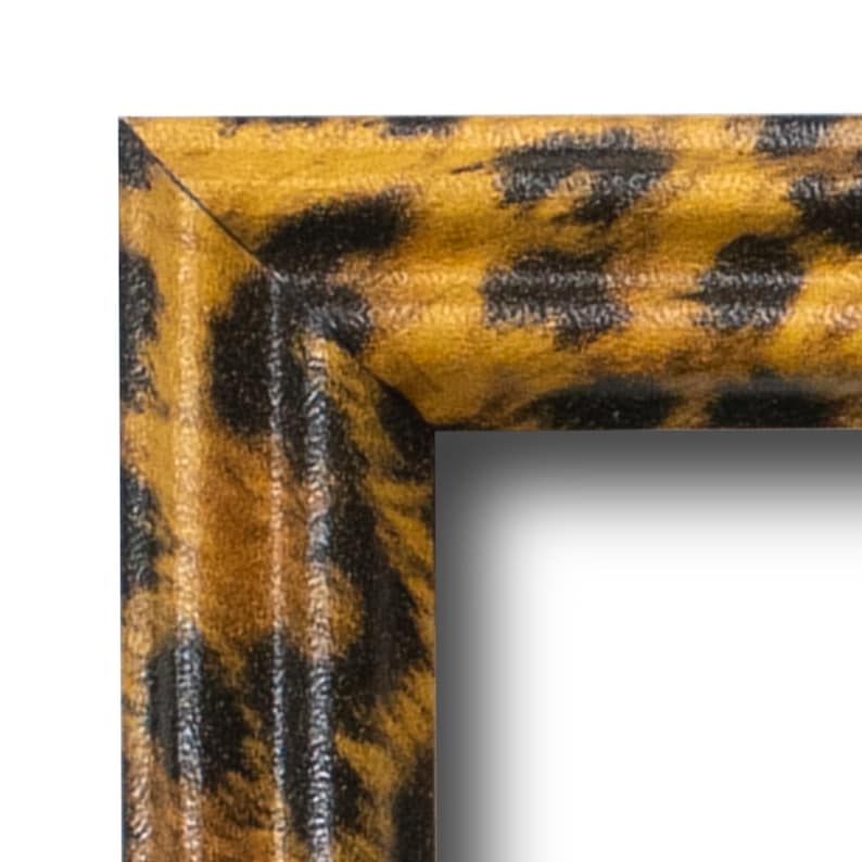 Leopard Print Picture Frame Maximalist Decor Solid Wood Frames With UV ...