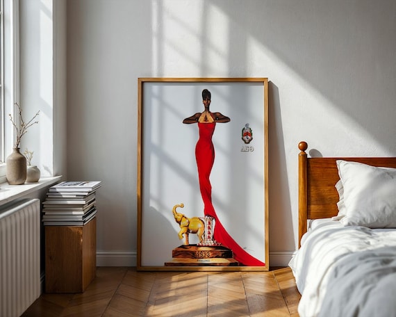 Excellence by WAK, Delta Sigma Theta Sorority Art Print, Delta