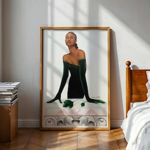 Ivy de Gerald Ivey, Alpha Kappa Alpha (también conocida como hermandad), impresión artística, 1908, rosa y verde, póster impreso de 24 x 36 para graduado de HBCU, regalos para hermanas.