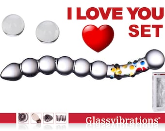GLASSVIBRATIONS Glassdildo Fantasy Pack I love you