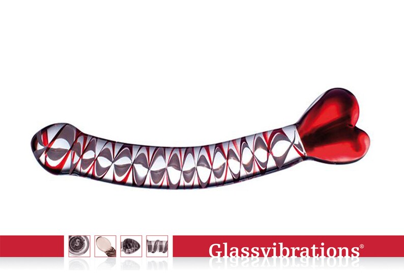 GLASSVIBRATIONS Glasdildo Herz der Liebe rot Bild 1