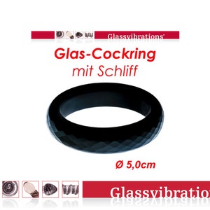 GLASSVIBRATIONS Glas-Penisring mit Schliff Ø 5cm Bild 1