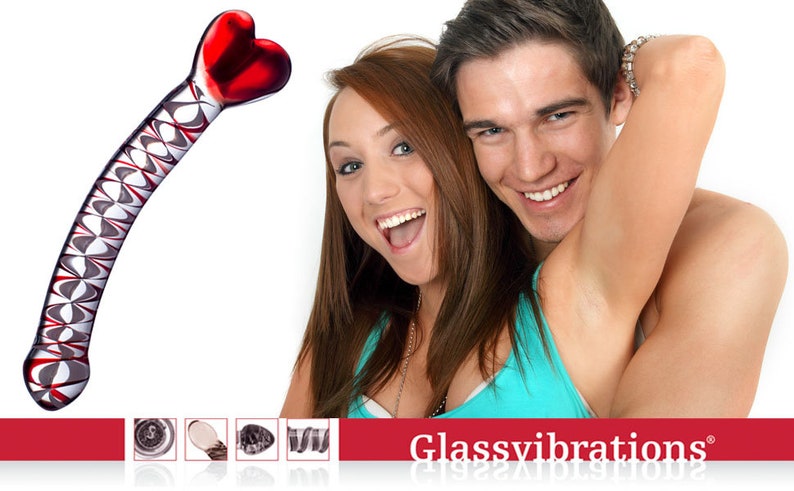 GLASSVIBRATIONS Glasdildo Herz der Liebe rot Bild 5