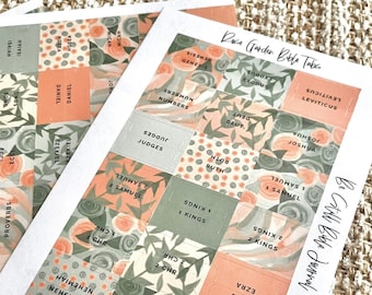 Etiquetas adhesivas laminadas para la Biblia con diseño floral de rosas