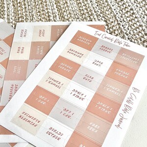 Laminated Iced Caramel Bible Tabs | Neutral, Solid Color